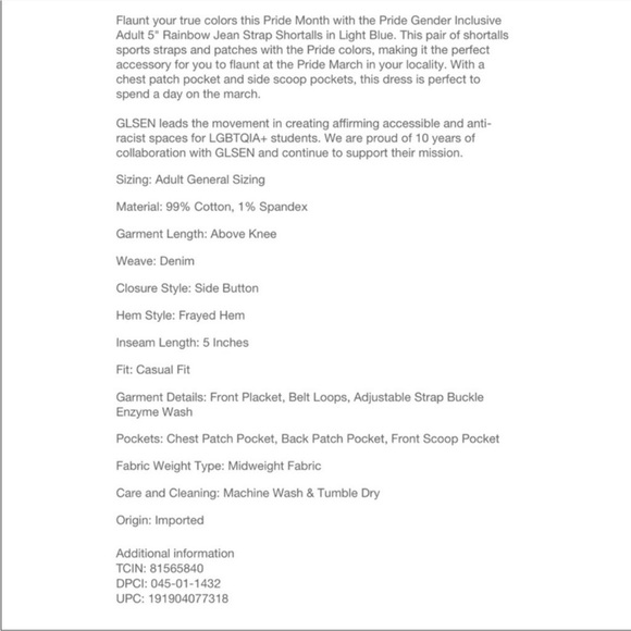 TARGET, Take Pride, rainbow strap overalls!! - Picture 8 of 13